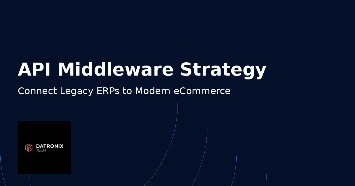 API Middleware Strategy: Connecting Legacy ERPs to Modern eCommerce