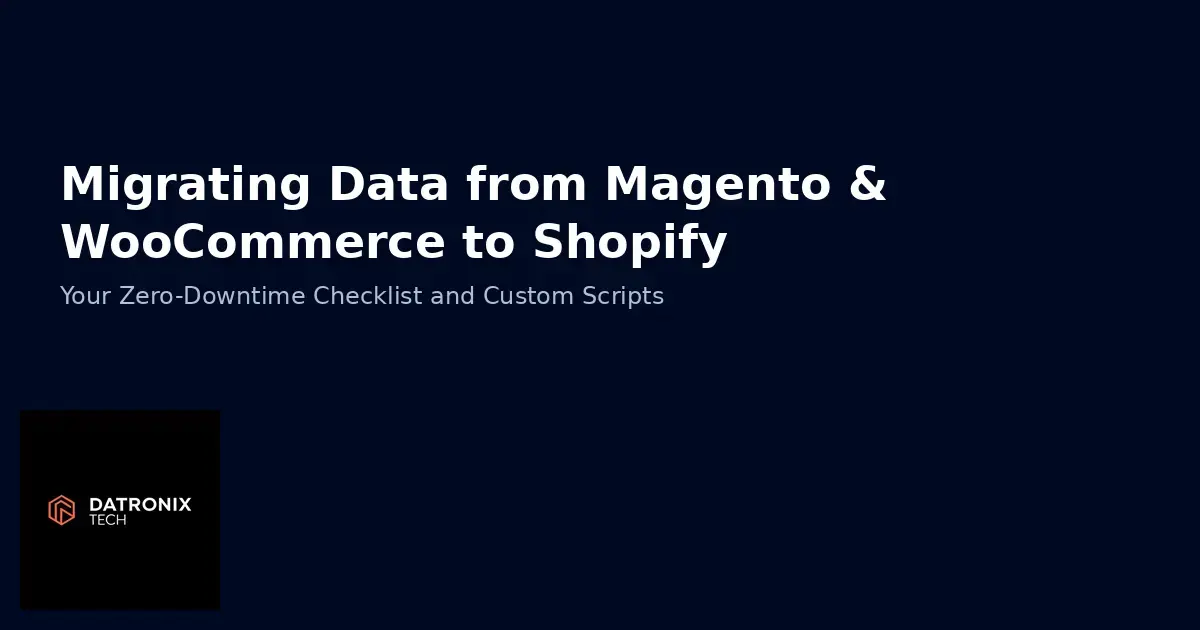 Zero‑Downtime Migration: Magento & WooCommerce to Shopify Checklist