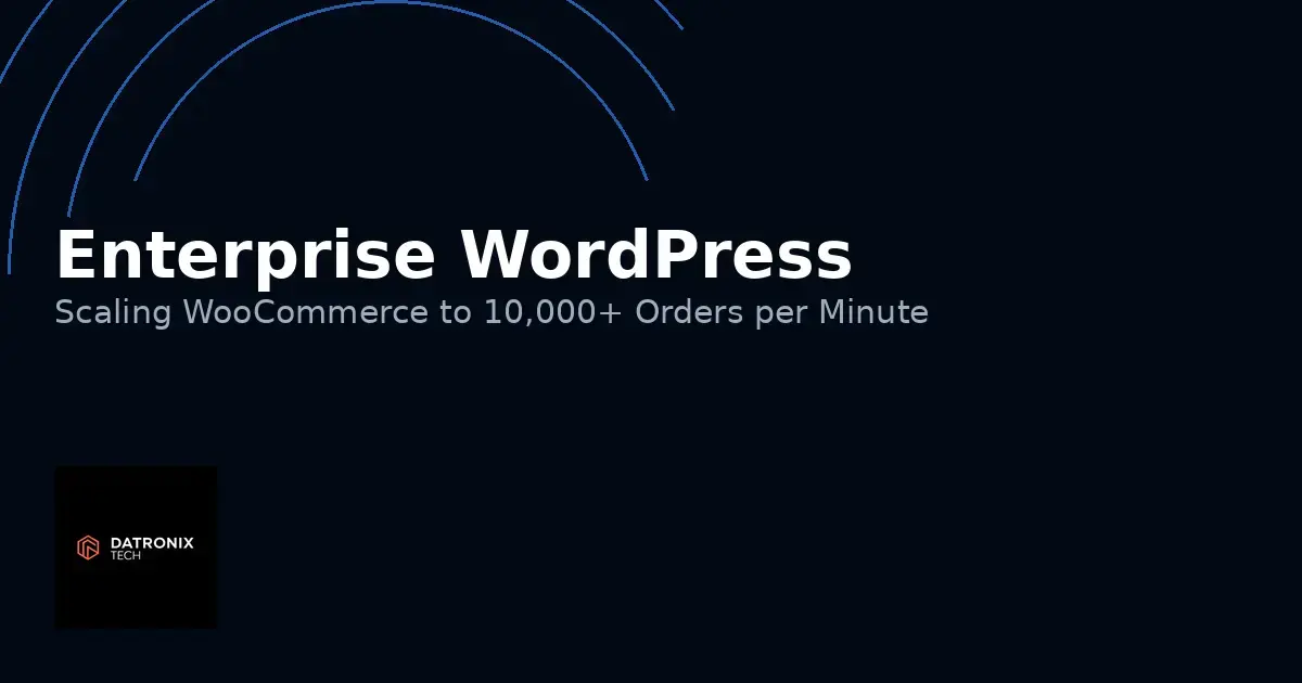 Enterprise WordPress: How We Scale WooCommerce to Handle 10,000+ Orders Per Minute