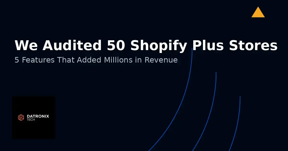 We Audited 50 Shopify Plus Stores: 5 Custom Features That Added Millions in Revenue
