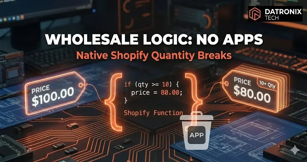Wholesale Logic: Implementing “Tiered Quantity Breaks” in Shopify Without Monthly Apps