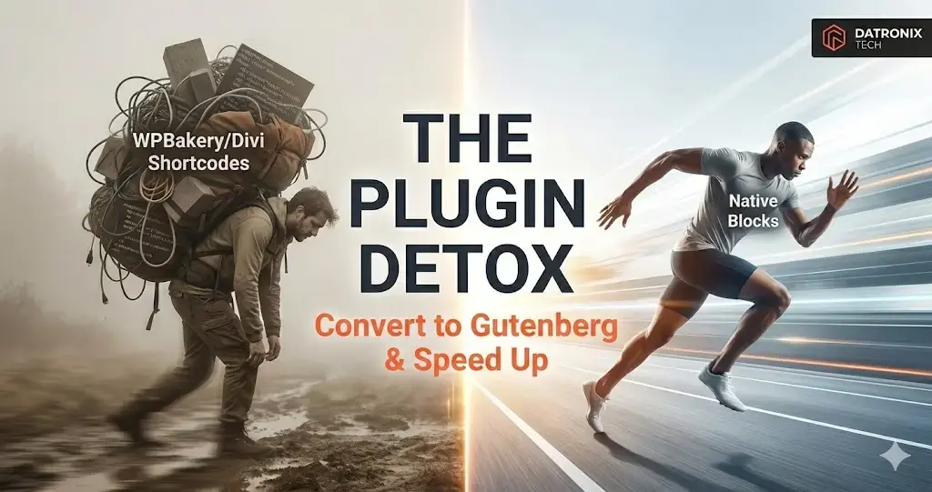 The “Plugin Detox”: Converting Heavy WPBakery/Divi Sites to Lightweight Gutenberg Blocks