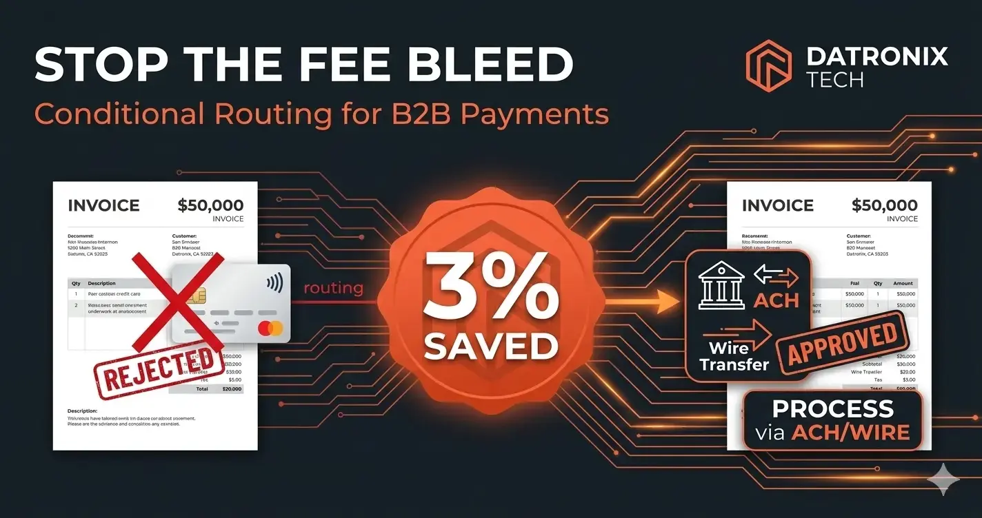 Conditional Checkout Logic: Routing High-Ticket Invoices to ACH to Avoid 3% Fees